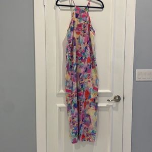 Geometric silk like Nasty Gal dress